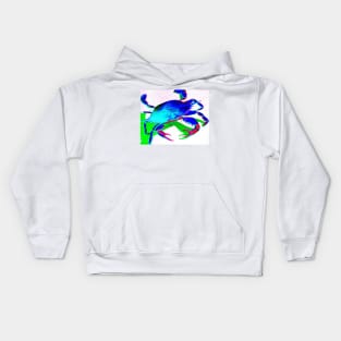 Cyan Crab Kids Hoodie